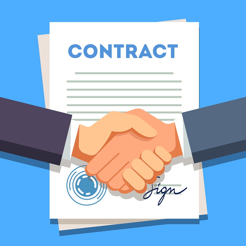 exchanging of contract handshake