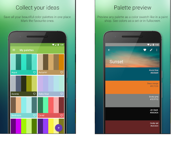 color harmony in app screenshot