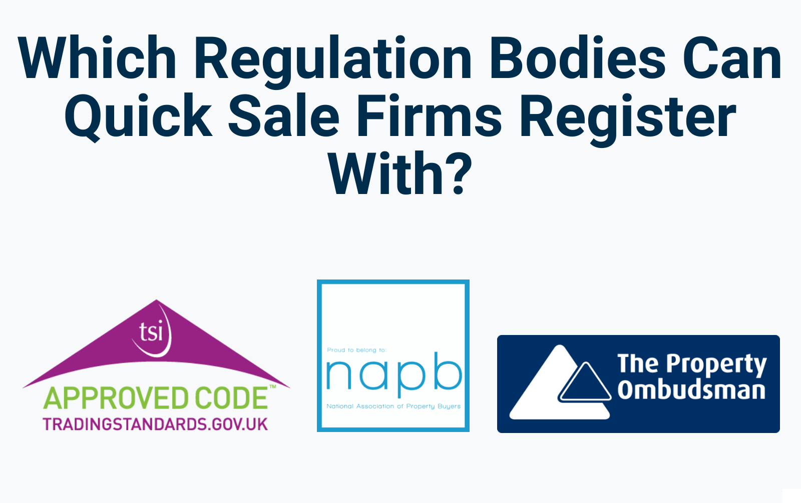 Which regulatory bodies should quick sale firms register with