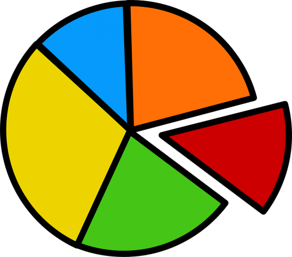 A piece of shared ownership in a pie chart format