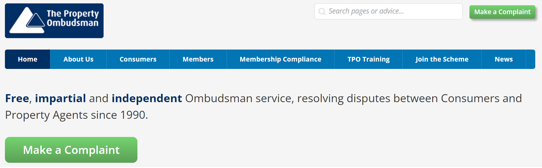 The property  ombudsman website