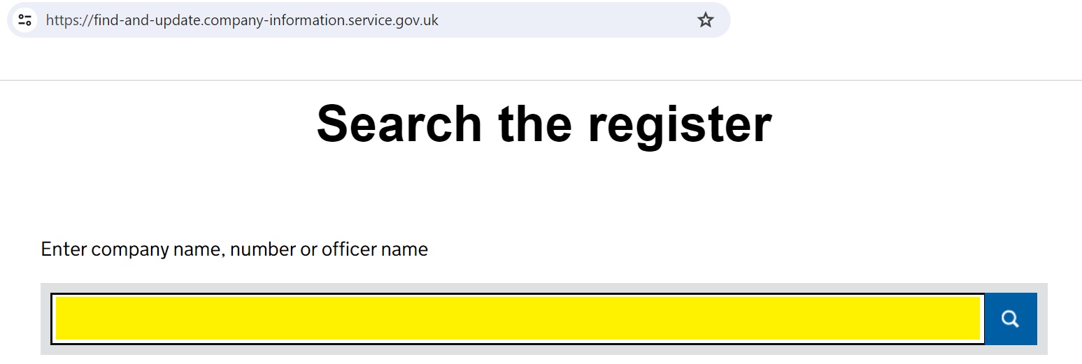 search companies house for legitimate company