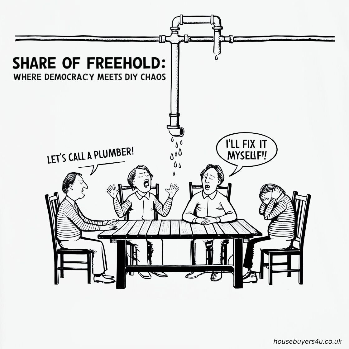 Share of freehold meets democracy where people are arguing on how to handle maintenance