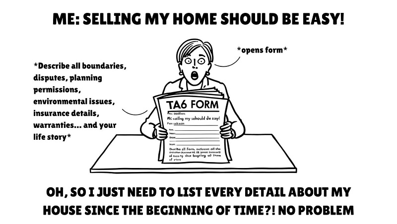 Shocked homeowner trying to fill in a ta6 form for the first time