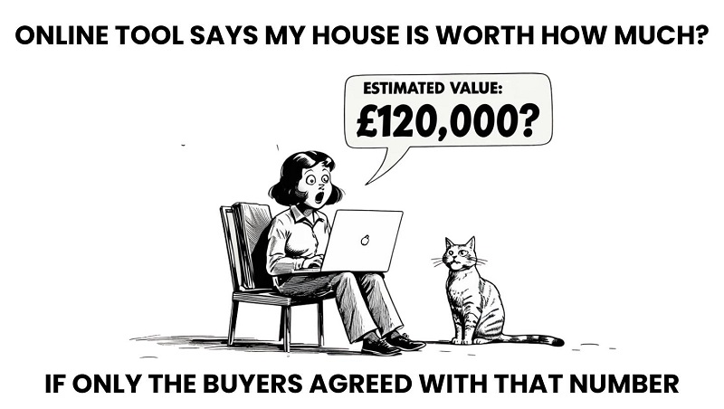 A homeowner shocked using an online valuation tool