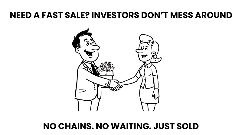 Cash investor giving cash to a homeowner for their property